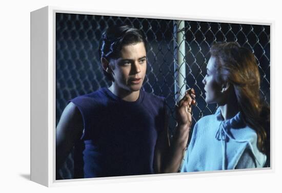 THE OUTSIDERS, 1982 directed by FRANCIS FORD COPPOLA Thomas C. Howell and Diane Lane (photo)-null-Framed Stretched Canvas