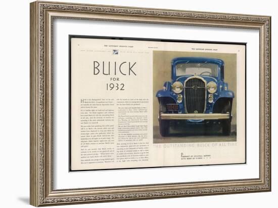 The Outstanding Buick of All Time, The Eight with Everything for Everybody-null-Framed Art Print