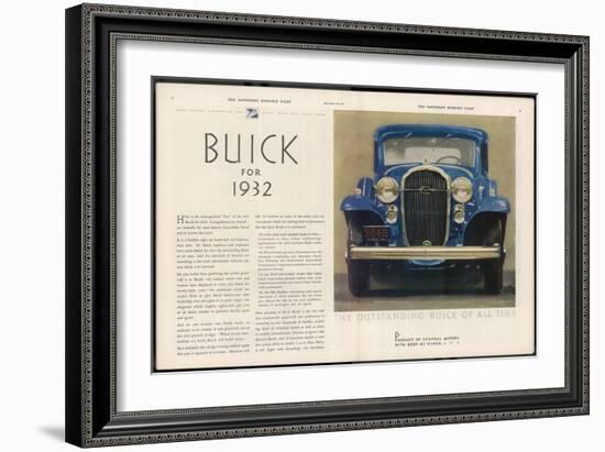 The Outstanding Buick of All Time, The Eight with Everything for Everybody-null-Framed Art Print