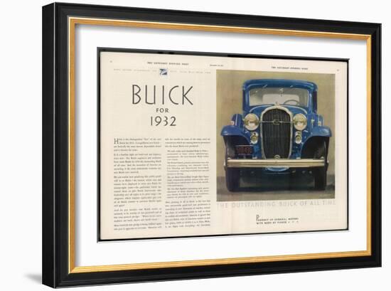 The Outstanding Buick of All Time, The Eight with Everything for Everybody-null-Framed Art Print