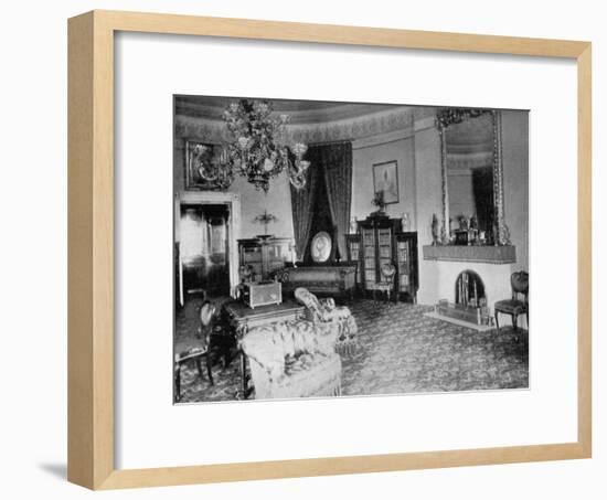 The Oval Sitting-Room at the White House, Washington Dc, USA, 1908-null-Framed Giclee Print