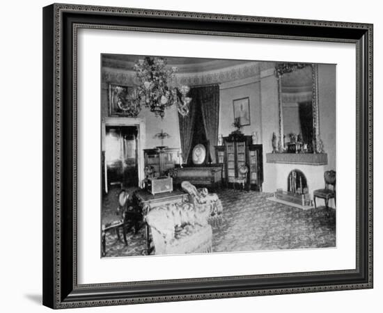 The Oval Sitting-Room at the White House, Washington Dc, USA, 1908-null-Framed Giclee Print