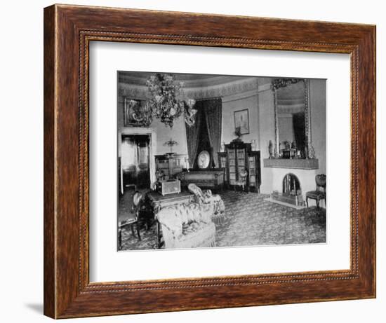 The Oval Sitting-Room at the White House, Washington Dc, USA, 1908--Framed Giclee Print