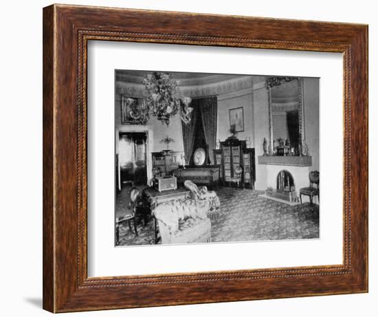 The Oval Sitting-Room at the White House, Washington Dc, USA, 1908-null-Framed Giclee Print