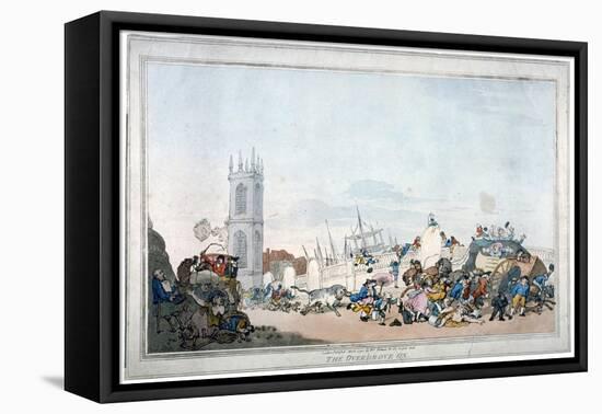 The Overdrove Ox, 1790-Thomas Rowlandson-Framed Premier Image Canvas