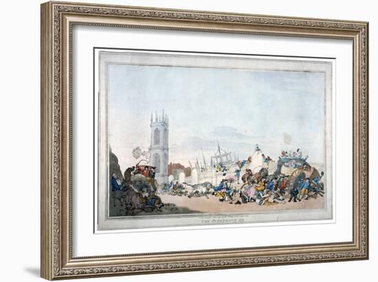 The Overdrove Ox, 1790-Thomas Rowlandson-Framed Giclee Print