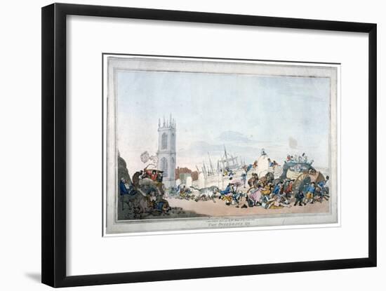 The Overdrove Ox, 1790-Thomas Rowlandson-Framed Giclee Print