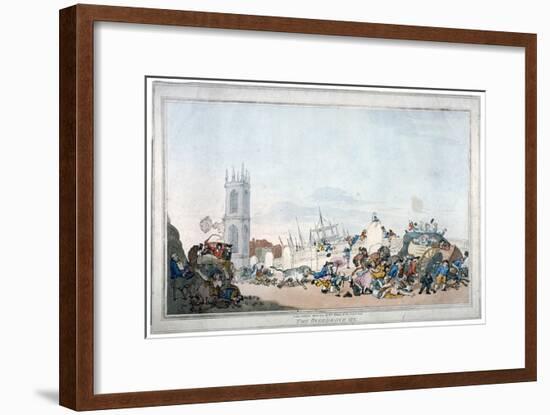The Overdrove Ox, 1790-Thomas Rowlandson-Framed Giclee Print