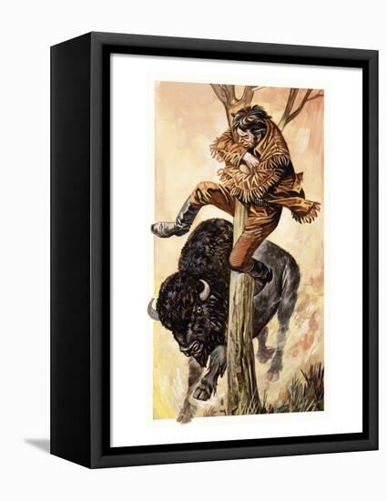 The Overland Stage: Outlaws and Indians-Peter Jackson-Framed Premier Image Canvas