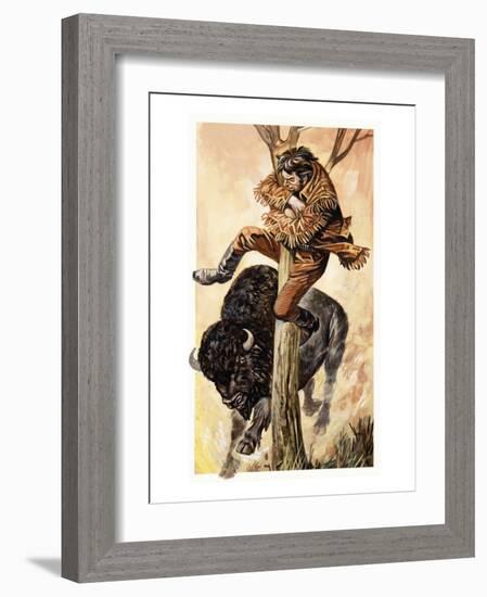 The Overland Stage: Outlaws and Indians-Peter Jackson-Framed Giclee Print