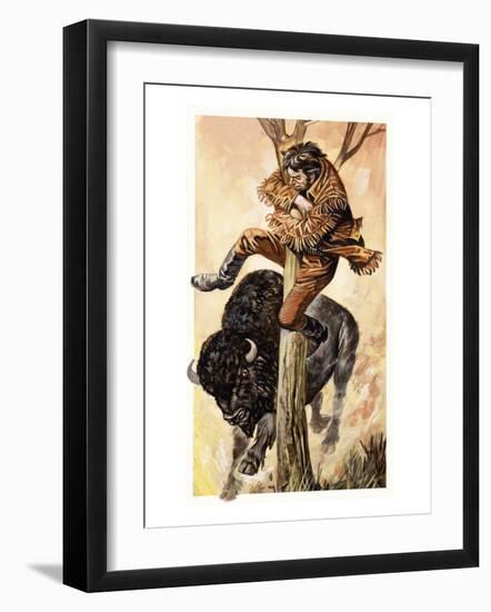 The Overland Stage: Outlaws and Indians-Peter Jackson-Framed Giclee Print