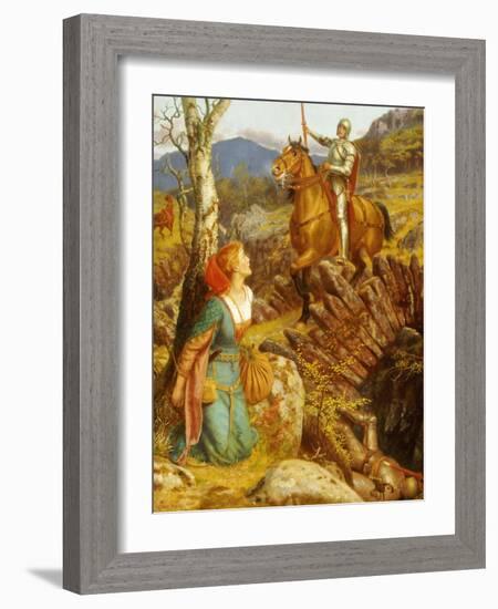 The Overthrowing of the Rusty Knight-Arthur Hughes-Framed Giclee Print