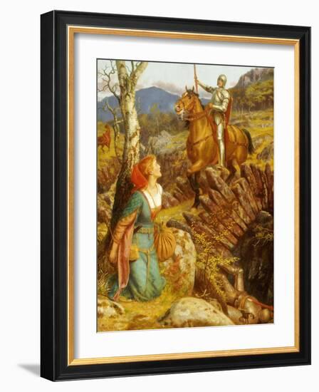 The Overthrowing of the Rusty Knight-Arthur Hughes-Framed Giclee Print