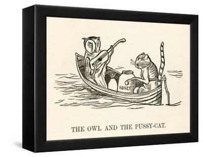 The Owl And The Pussy Cat Went To Sea In A Beautiful Pea Green Boat Giclee Print Edward Lear Art Com