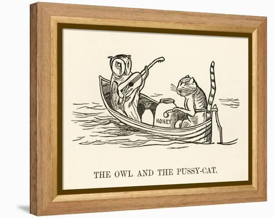 The Owl and the Pussy-Cat Went to Sea in a Beautiful Pea- Green Boat-Edward Lear-Framed Premier Image Canvas