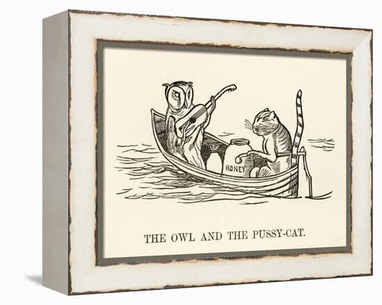 The Owl and the Pussy-Cat Went to Sea in a Beautiful Pea- Green Boat-Edward Lear-Framed Premier Image Canvas