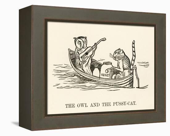 The Owl and the Pussy-Cat Went to Sea in a Beautiful Pea- Green Boat-Edward Lear-Framed Premier Image Canvas