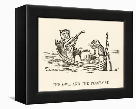 The Owl and the Pussy-Cat Went to Sea in a Beautiful Pea- Green Boat-Edward Lear-Framed Premier Image Canvas