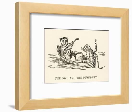 The Owl and the Pussy-Cat Went to Sea in a Beautiful Pea- Green Boat-Edward Lear-Framed Photographic Print