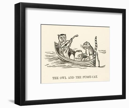 The Owl and the Pussy-Cat Went to Sea in a Beautiful Pea- Green Boat-Edward Lear-Framed Photographic Print