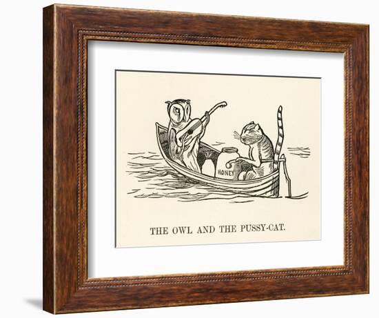 The Owl and the Pussy-Cat Went to Sea in a Beautiful Pea- Green Boat-Edward Lear-Framed Photographic Print