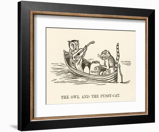 The Owl and the Pussy-Cat Went to Sea in a Beautiful Pea- Green Boat-Edward Lear-Framed Photographic Print