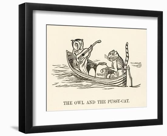 The Owl and the Pussy-Cat Went to Sea in a Beautiful Pea- Green Boat-Edward Lear-Framed Photographic Print