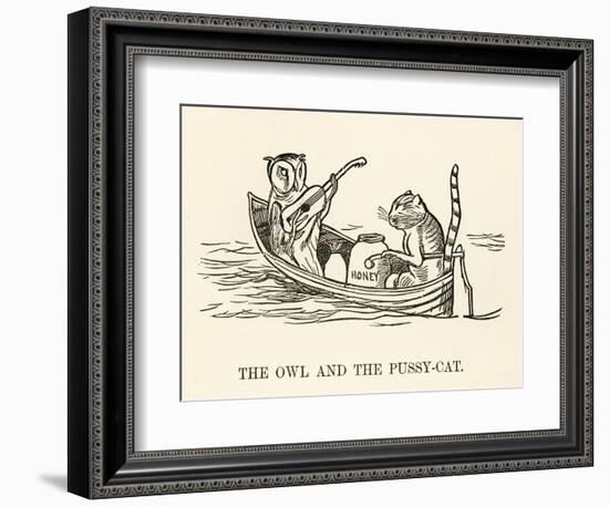 The Owl and the Pussy-Cat Went to Sea in a Beautiful Pea- Green Boat-Edward Lear-Framed Photographic Print