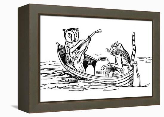 The Owl and the Pussycat-Edward Lear-Framed Premier Image Canvas