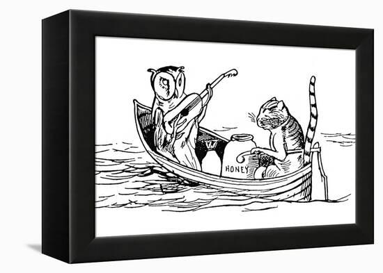 The Owl and the Pussycat-Edward Lear-Framed Premier Image Canvas