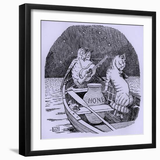 The Owl and the Pussycat-Leonard Leslie Brooke-Framed Giclee Print