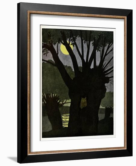 The Owl. 'Chosen Buffoon',-Benjamin Rabier-Framed Art Print