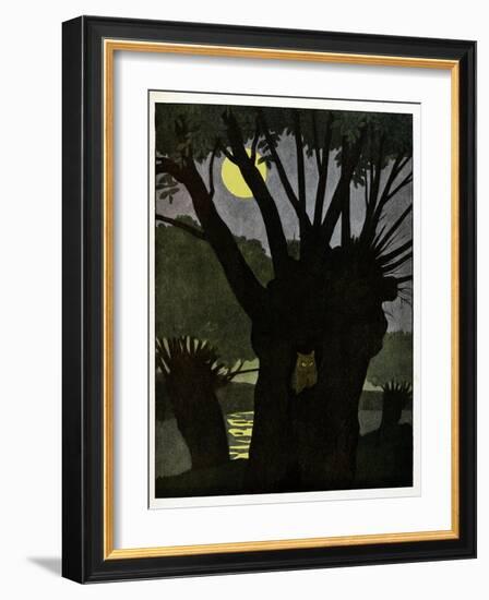 The Owl. 'Chosen Buffoon',-Benjamin Rabier-Framed Art Print