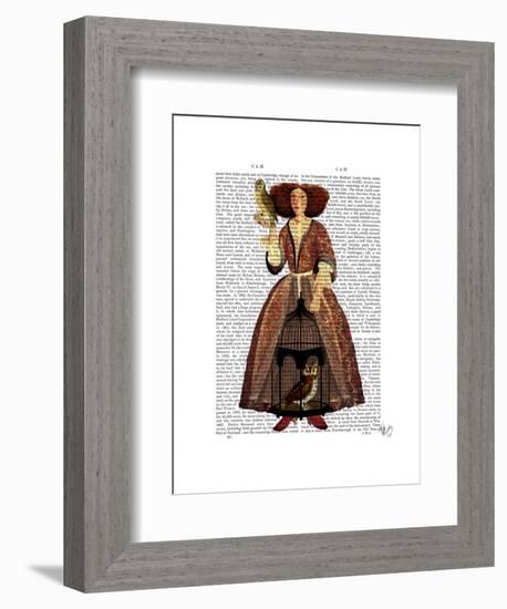 The Owl Lady-Fab Funky-Framed Art Print