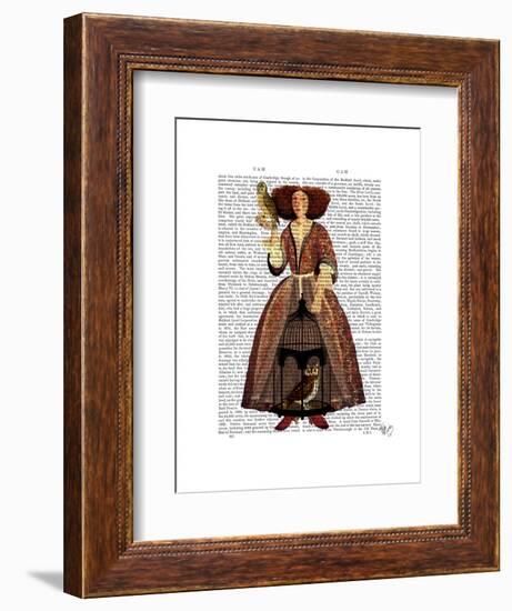 The Owl Lady-Fab Funky-Framed Art Print
