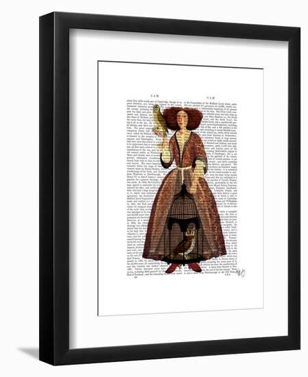 The Owl Lady-Fab Funky-Framed Art Print