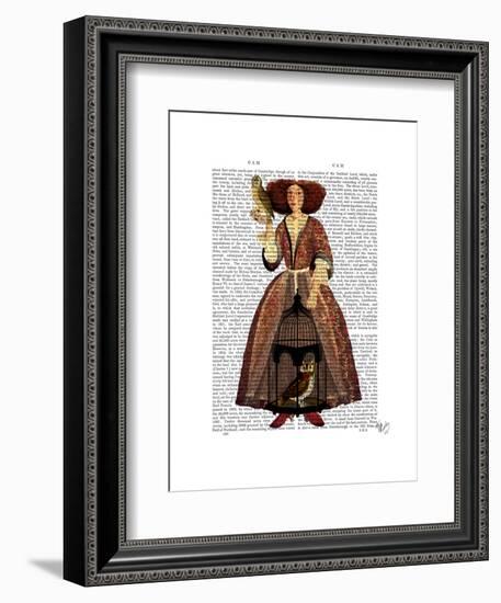 The Owl Lady-Fab Funky-Framed Art Print