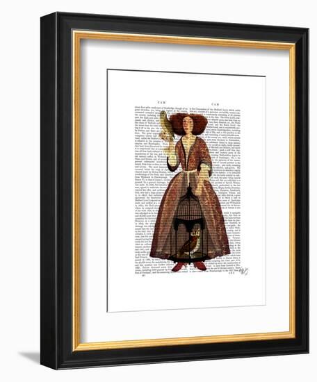 The Owl Lady-Fab Funky-Framed Art Print