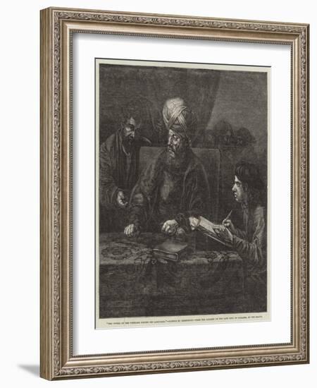 The Owner of the Vineyard Paying His Labourers-Rembrandt van Rijn-Framed Giclee Print