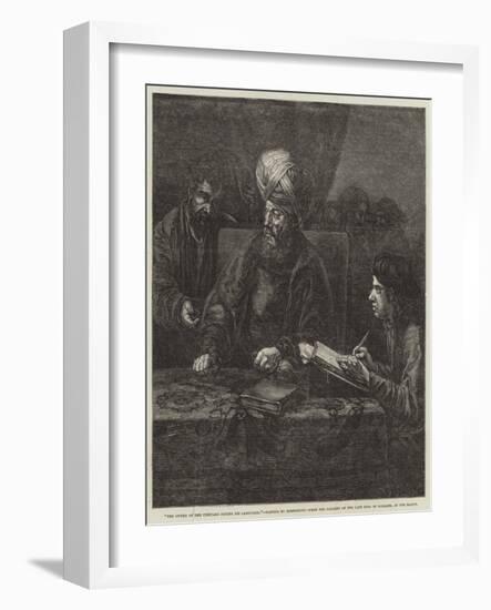 The Owner of the Vineyard Paying His Labourers-Rembrandt van Rijn-Framed Giclee Print