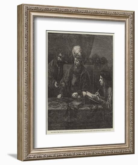 The Owner of the Vineyard Paying His Labourers-Rembrandt van Rijn-Framed Giclee Print