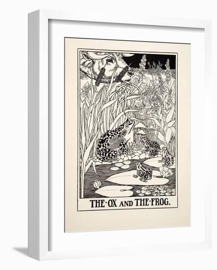 The Ox and the Frog, from A Hundred Fables of Aesop, Pub.1903 (Engraving)-Percy James Billinghurst-Framed Giclee Print