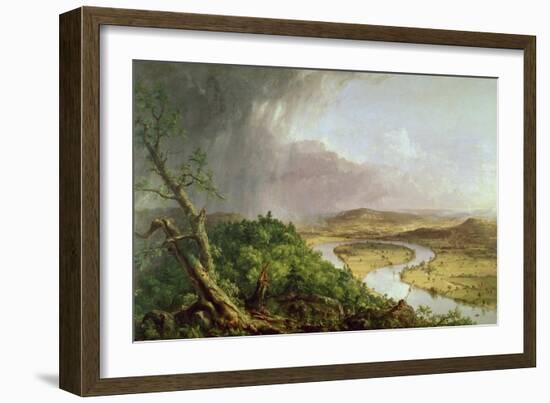 The Oxbow, View from Mount Holyoke, Northampton, Massachusetts, after a Thunderstorm, 1836-Thomas Couture-Framed Premium Giclee Print