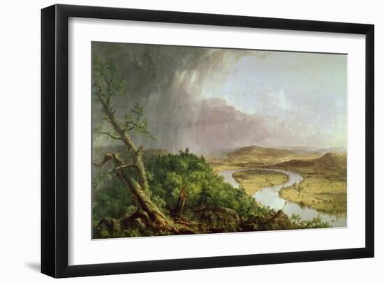 The Oxbow, View from Mount Holyoke, Northampton, Massachusetts, after a Thunderstorm, 1836-Thomas Couture-Framed Premium Giclee Print