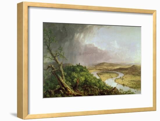 The Oxbow, View from Mount Holyoke, Northampton, Massachusetts, after a Thunderstorm, 1836-Thomas Couture-Framed Giclee Print