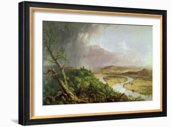 The Oxbow, View from Mount Holyoke, Northampton, Massachusetts, after a Thunderstorm, 1836-Thomas Couture-Framed Giclee Print