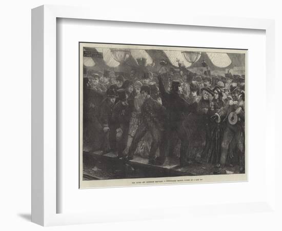 The Oxford and Cambridge Boat-Race, a Metropolitan Railway Station on a Race Day-Charles Joseph Staniland-Framed Giclee Print