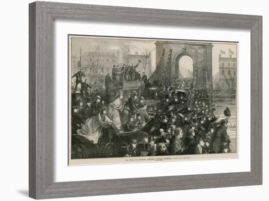 The Oxford and Cambridge Boat Race: Hammersmith Bridge on Race Day-Matthew White Ridley-Framed Giclee Print