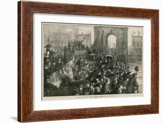 The Oxford and Cambridge Boat Race: Hammersmith Bridge on Race Day-Matthew White Ridley-Framed Giclee Print