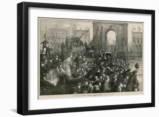 The Oxford and Cambridge Boat Race: Hammersmith Bridge on Race Day-Matthew White Ridley-Framed Giclee Print